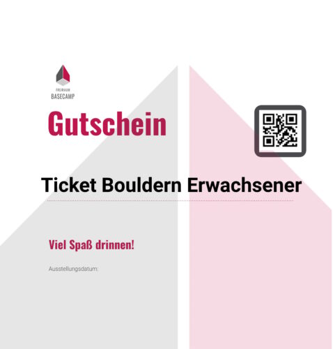 Gutschein Ticket Bouldern Erwachsener