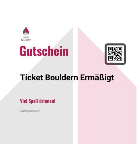 Gutschein Ticket Bouldern Ermäßigt