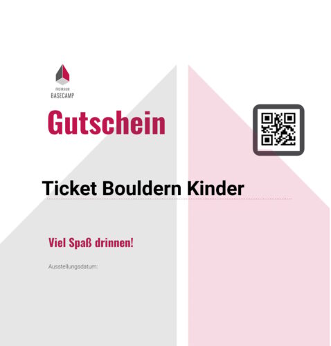 Gutschein Ticket Bouldern Kinder