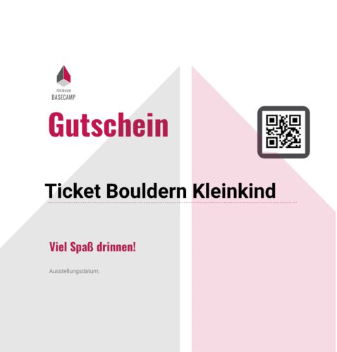 Gutschein Ticket Bouldern Kleinkind